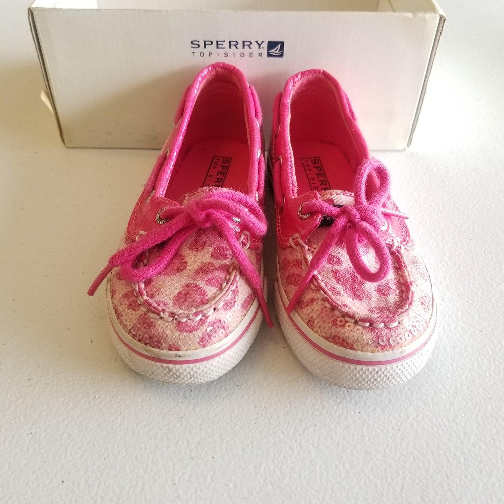 Sperry Top-Sides Biscayne 1 Eye Pink Cheetah Boat Shoes